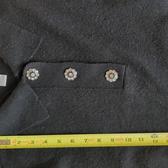 H&M Diamante rhinestone button black sweater pullover top SMALL - Picture 9 of 12